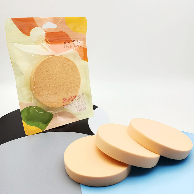 90mm large round powder puff sponge for studio makeup artist, dry and wet dual-purpose powder compact, powder puff for women pic 1