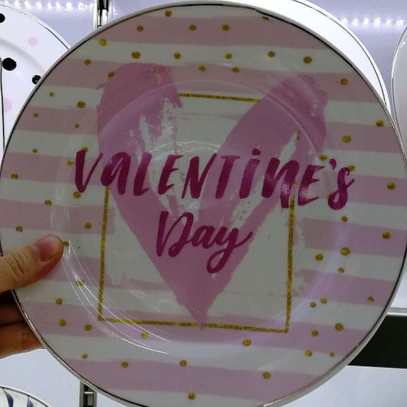 Limei Love Ceramic Plate - Household ceramic dinner plate