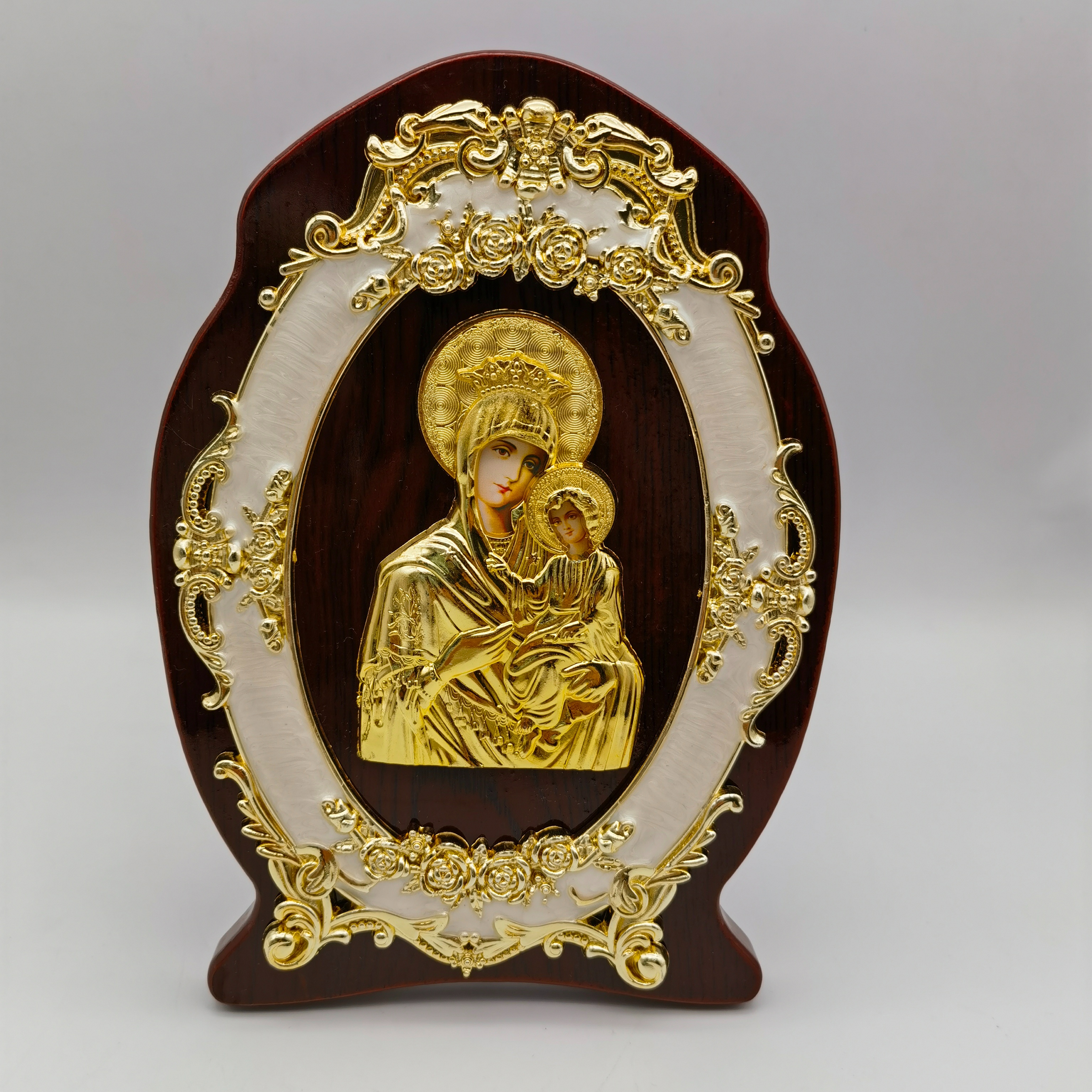 Wooden religious picture frame decoration of Jesus and Mary