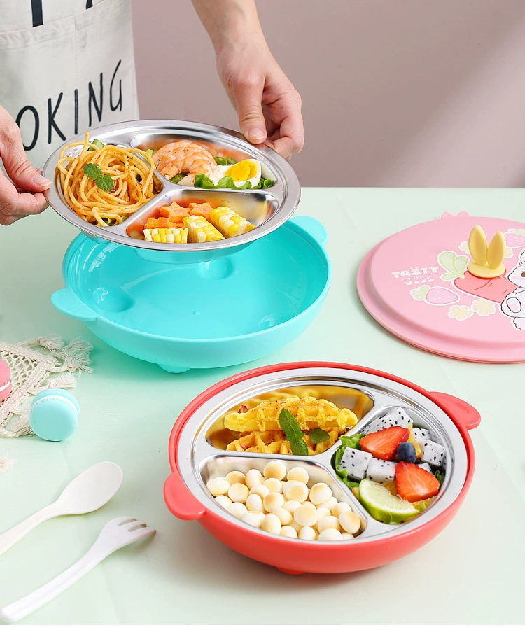 J129-XC-447不锈钢304儿童餐盘幼儿园宝宝辅食餐盘学生婴童餐具详情图18