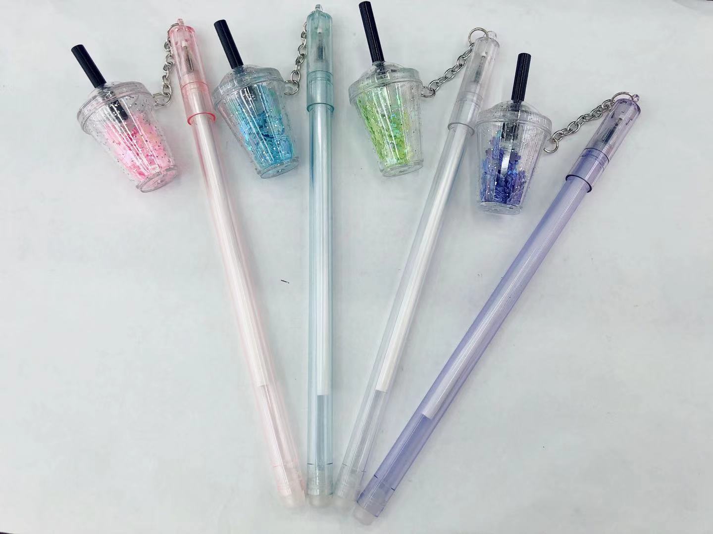 Milk tea cup pendant gender-neutral pen small fresh girl heart milk tea cup pendant gender-neutral pen student office