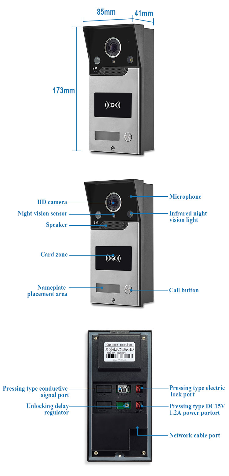 Wifi Video Doorbell Sd Camera Head undefined