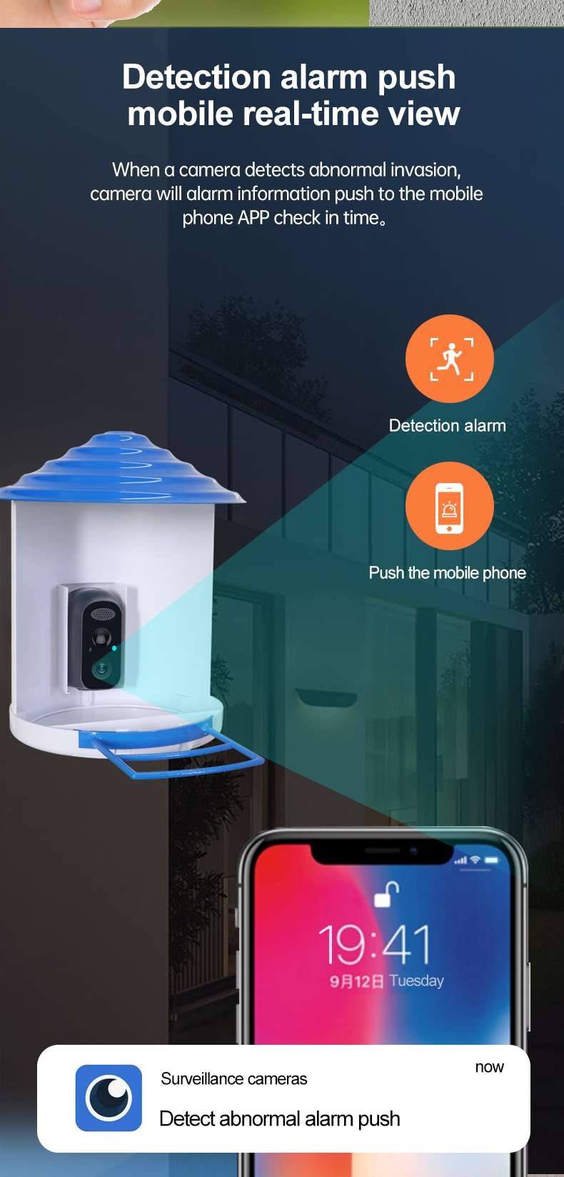 Solar Bird-Watching Battery Camera Head Item Picture