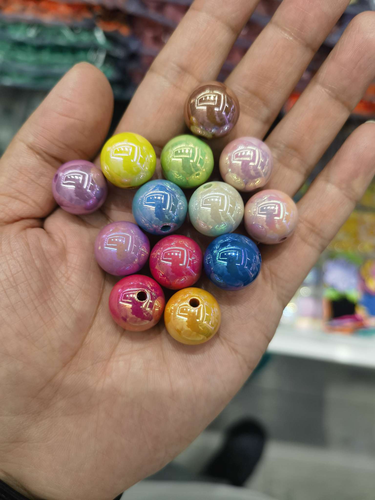 亚克力镀彩珠子