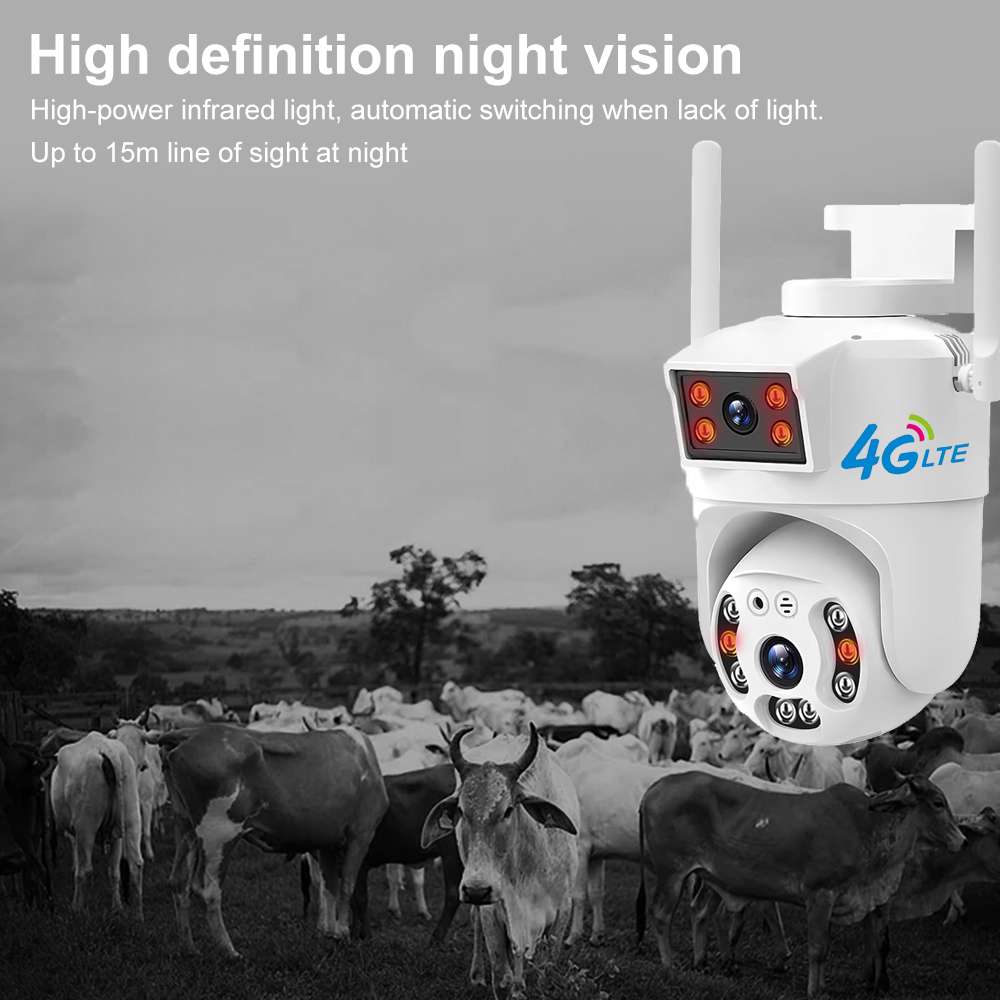 Gun And Ball Linkage 4G Solar Smart Camera Item Picture