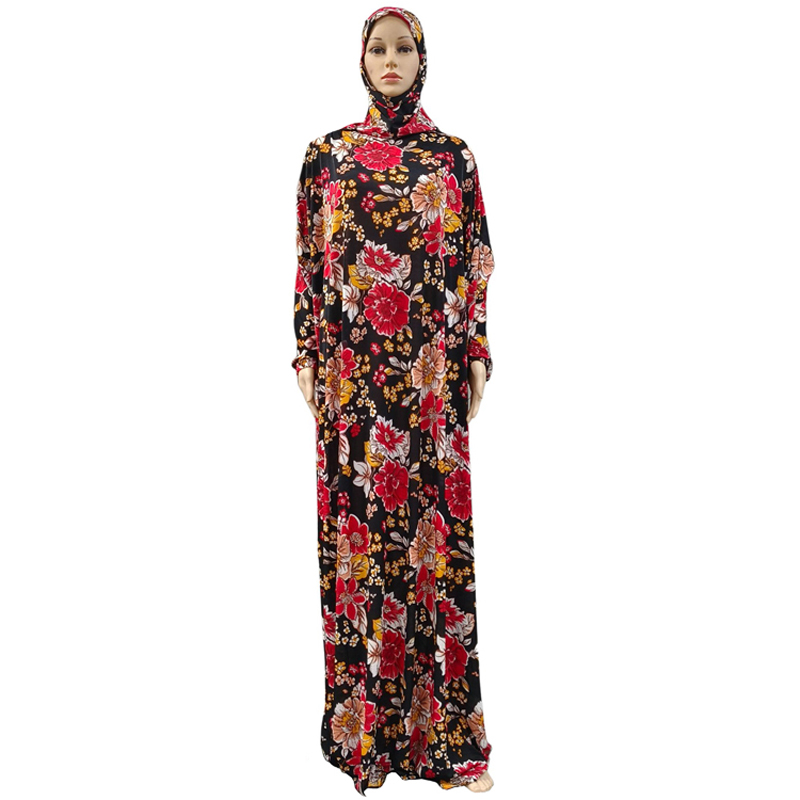 Nuevo estilo moda de moda best sellers mujeres tamaño más grande musulmán con capucha robe estampado color sólido europa y américa vestido largo con capucha oriente medio Item Picture