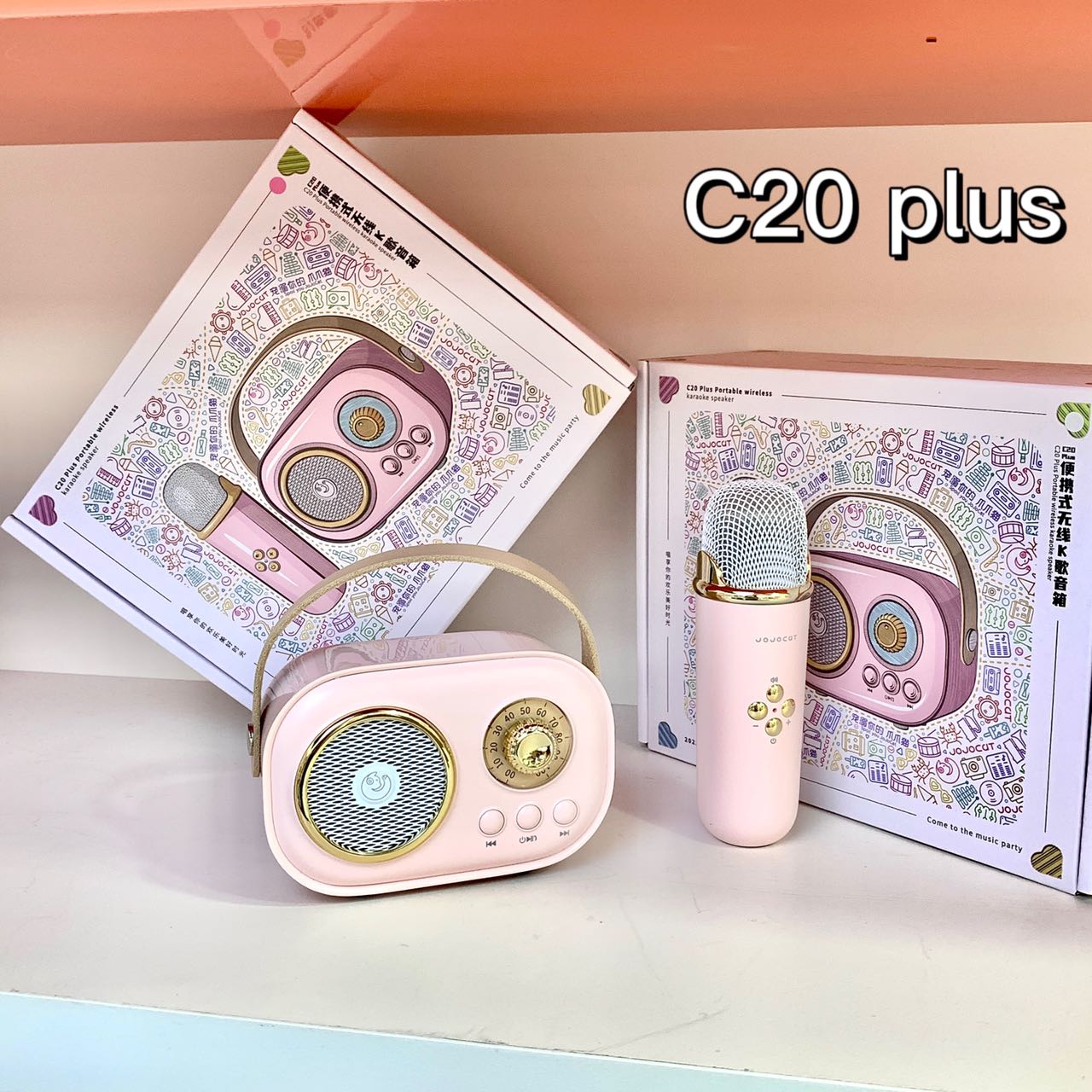 Plus Portable Karaoke Speaker Microphone Bluetooth Speaker Wireless Bluetooth Speaker Home Karaoke Set detail image 2