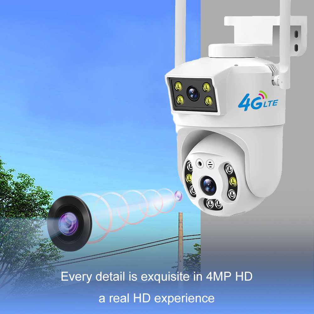 Gun And Ball Linkage 4G Solar Smart Camera Specification drawing