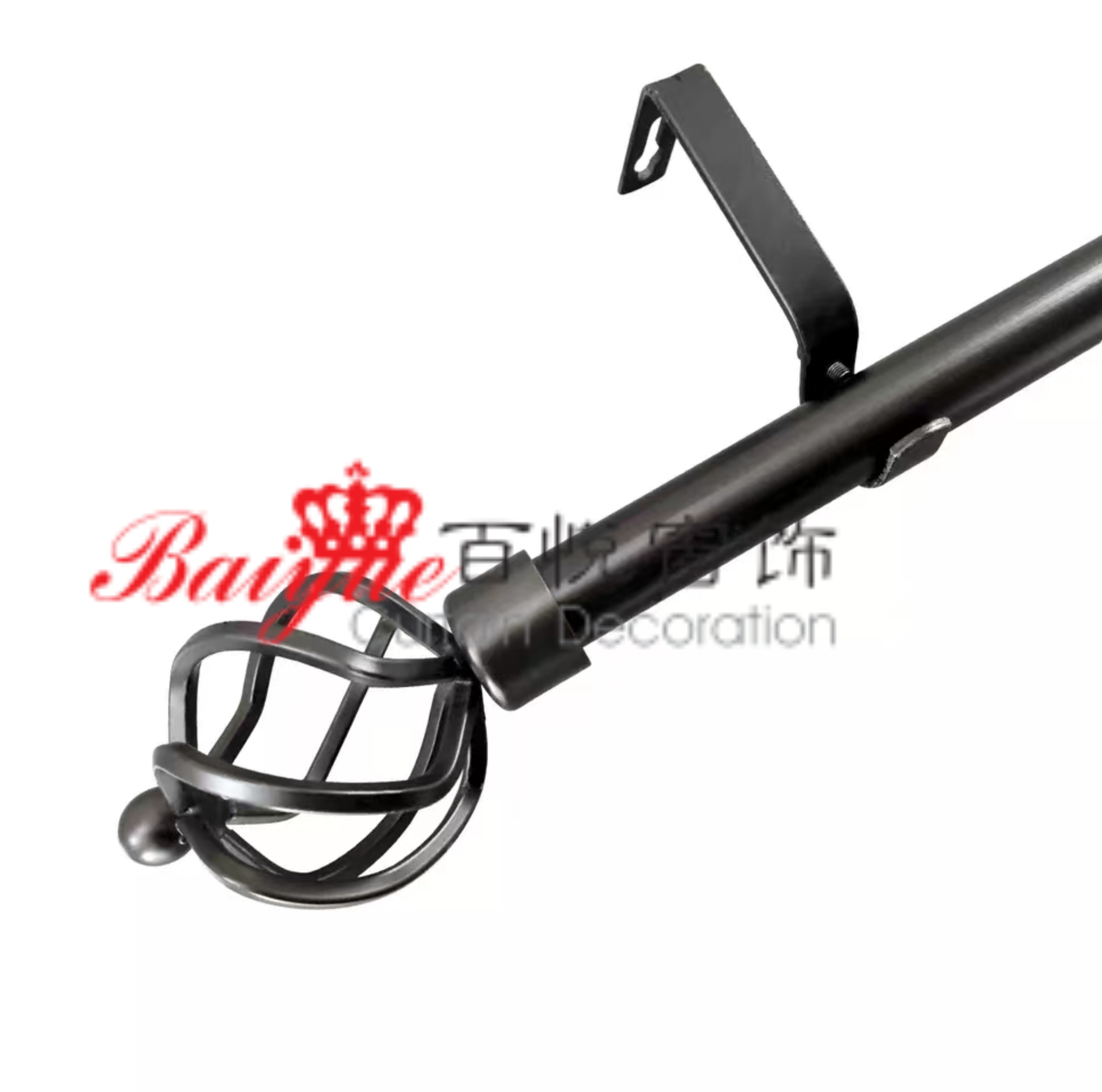 Telescopic 16/19Mm, 25/28Mm Spray, Spray Paint, Electroplated Curtain Rod Roman Rod Track 26