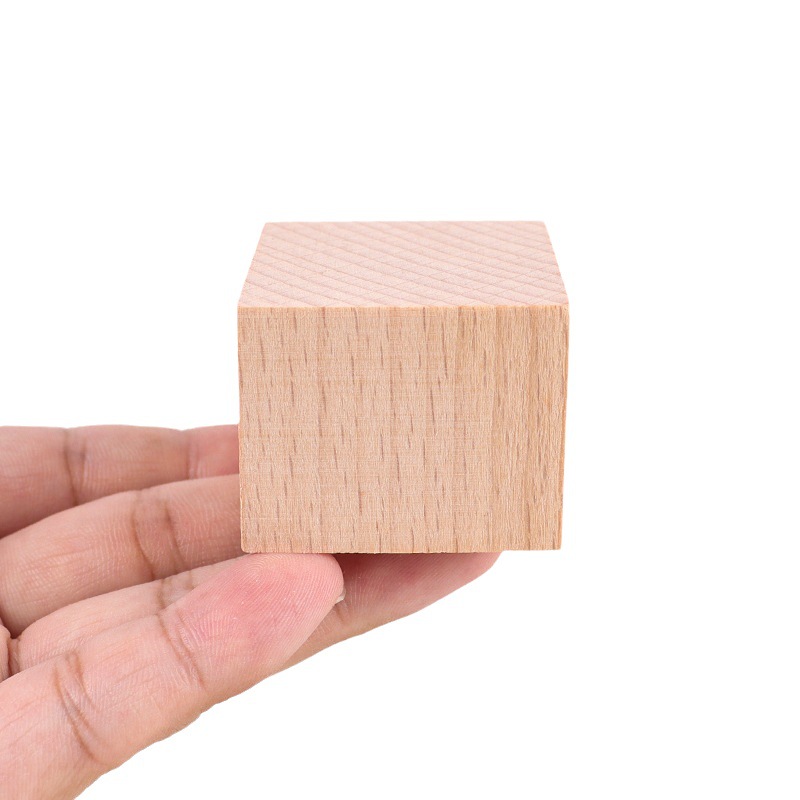 捷豪厂家现货正方形松木块儿童玩具积木块 数学教具方块 DIY模型 配饰详情图5