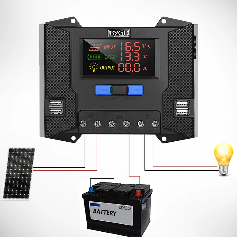 Solar Controller太阳能控制器12V/24V 20-30A双USBLCD显示 详情图4
