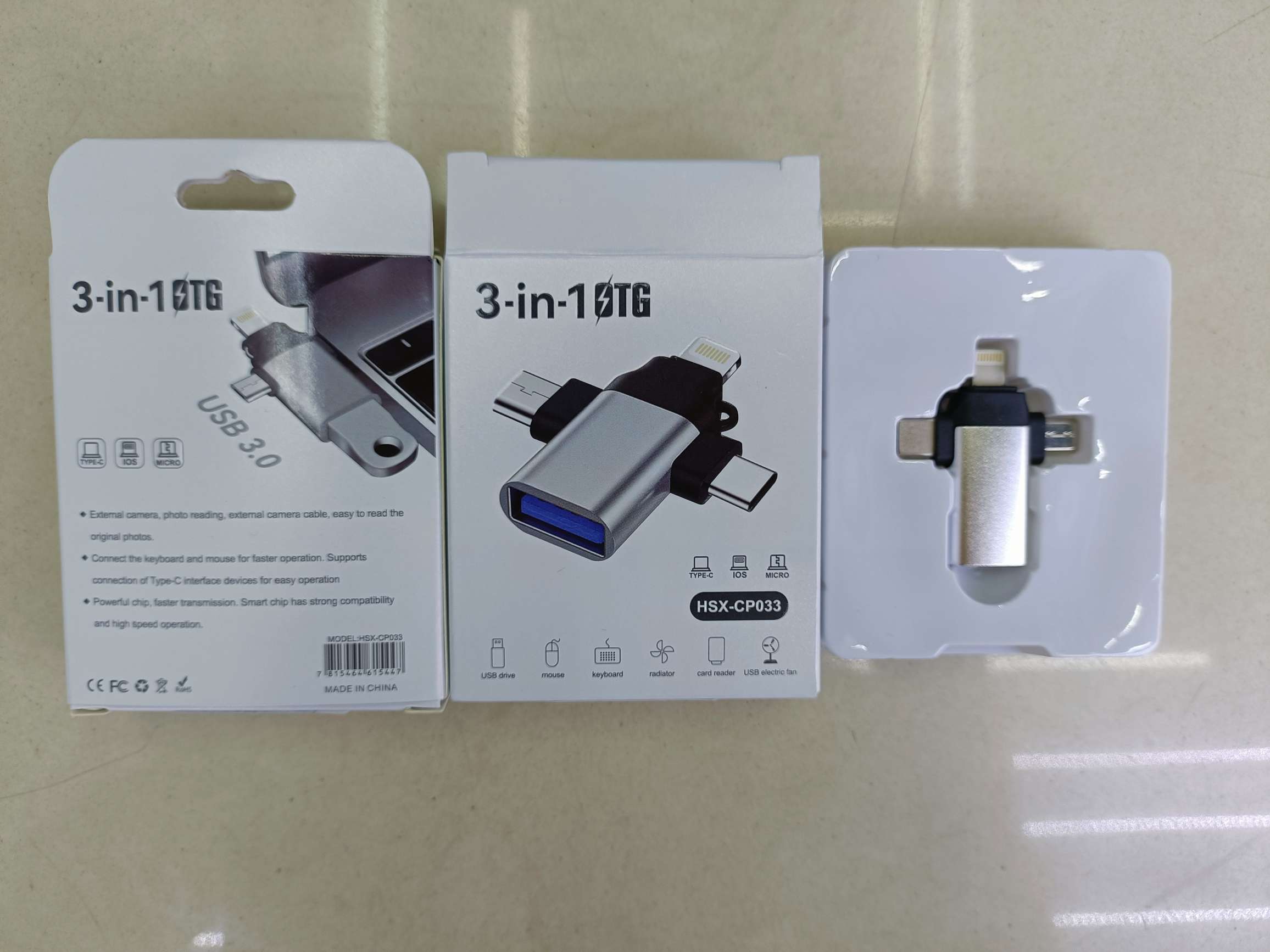 OTG 3-in-1 adapter