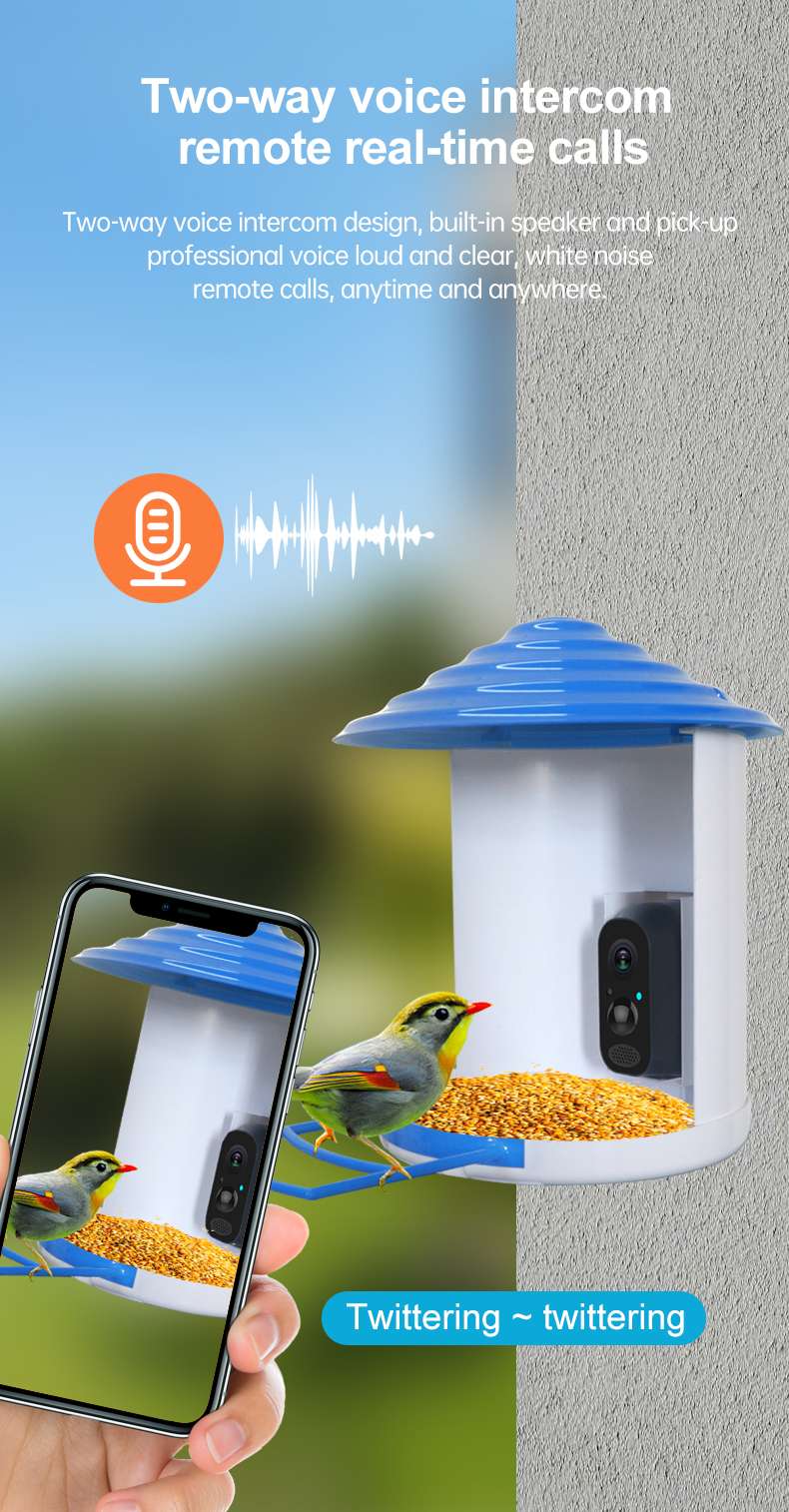 Solar Bird-Watching Battery Camera Head Specification drawing