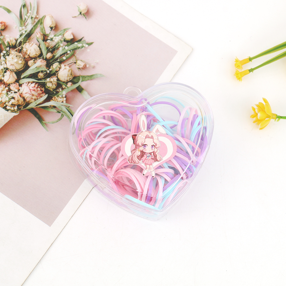 The new Korean version of disposable children's hair ties, hair bands, and rubber bands will not break when strongly pulled by babies and will not damage their hair Specification image