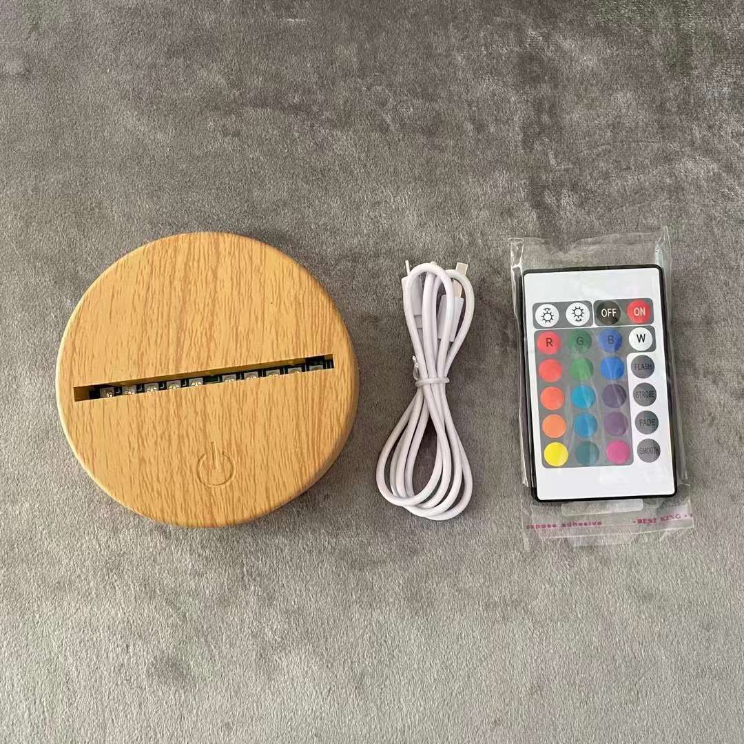 DIY 3D night light, bedroom atmosphere light, 3Dlogo table lamp, festival gift, bedside night light detail image 5