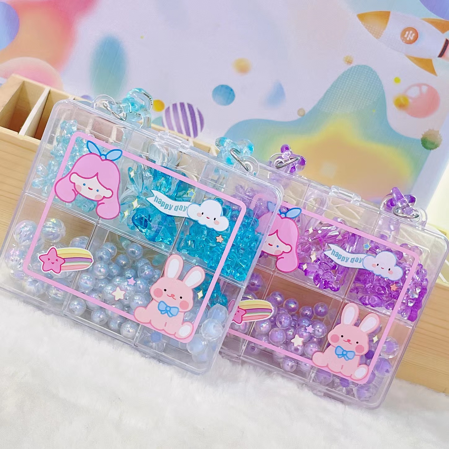 Children's Puzzle handmade DIY beaded handmade necklace bracelet material Pack Kids girls beaded gift box Application Scenario
