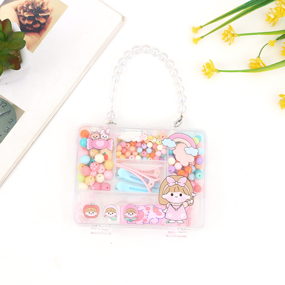 Children's beaded educational toys, beaded stringing, training concentration, diy handicrafts, materials, accessories, girls' bracelets details Picture