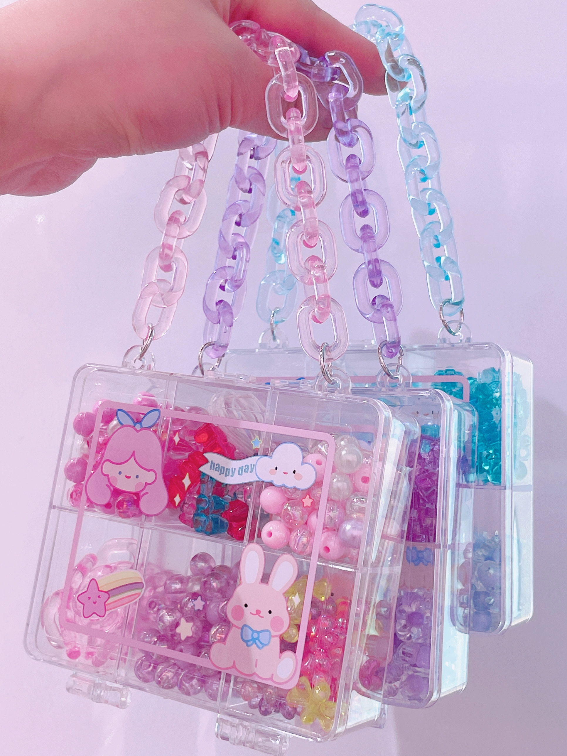 Children's Puzzle handmade DIY beaded handmade necklace bracelet material Pack Kids girls beaded gift box full figure