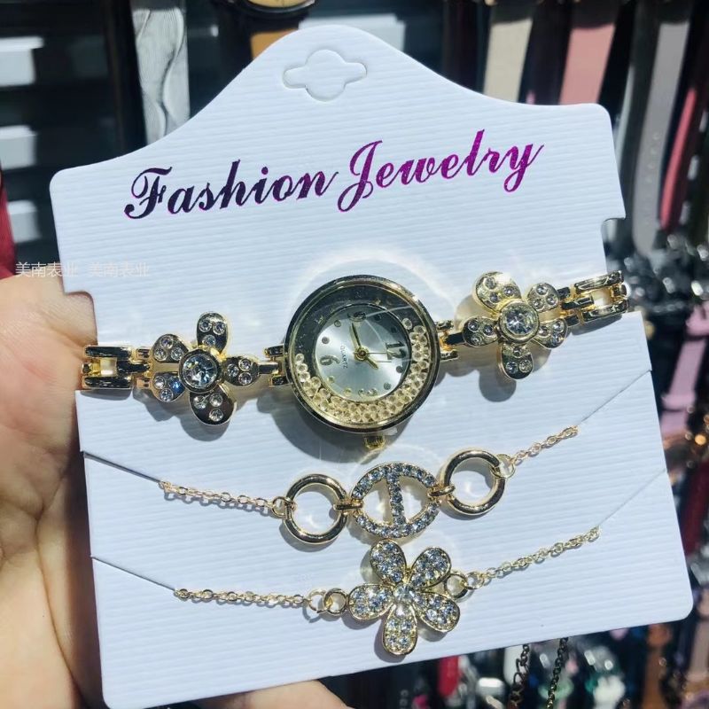 The latest women's bracelet watch, a best-selling fashion women's watch on Douyin, is sold directly by the manufacturer as a 3-piece gift watch Specification image