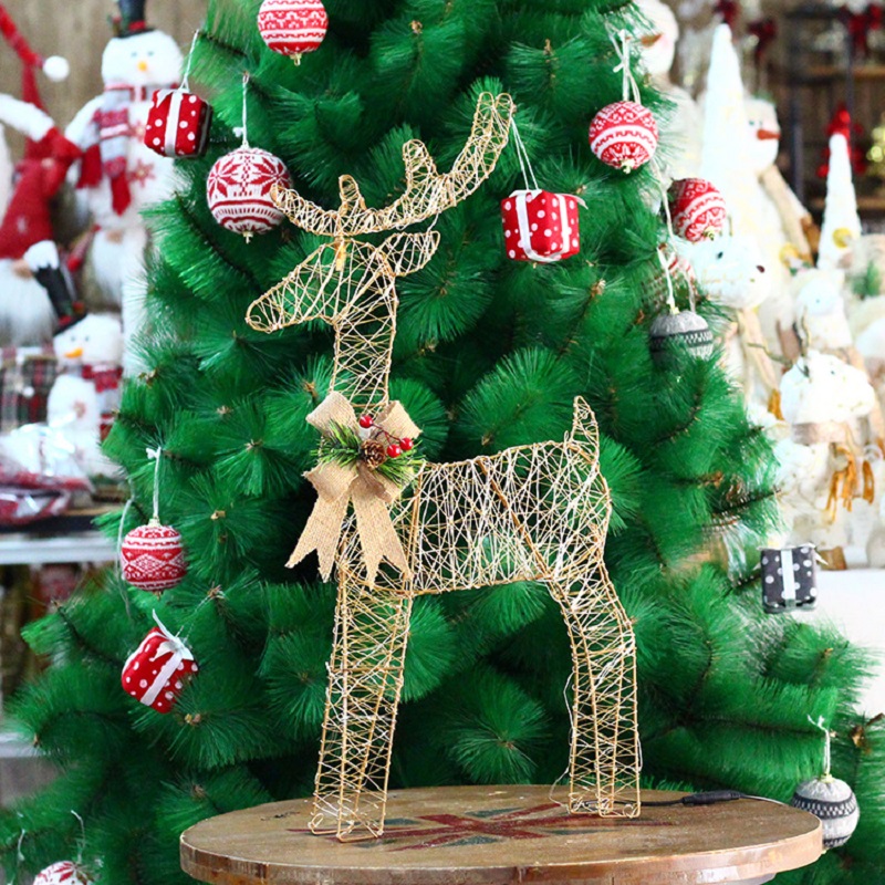 欧式创意圣诞节装饰品铁艺圣诞鹿拉车酒店餐厅圣诞用品摆