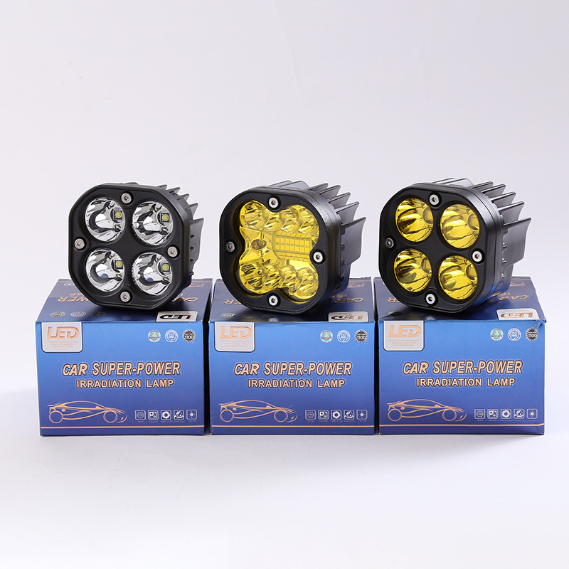 Cross-Border Car Led Small Square Light 3 Inches 40W Multiple Spotlights Outdoor Off-Road Vehicle Motorcycle Spotlights