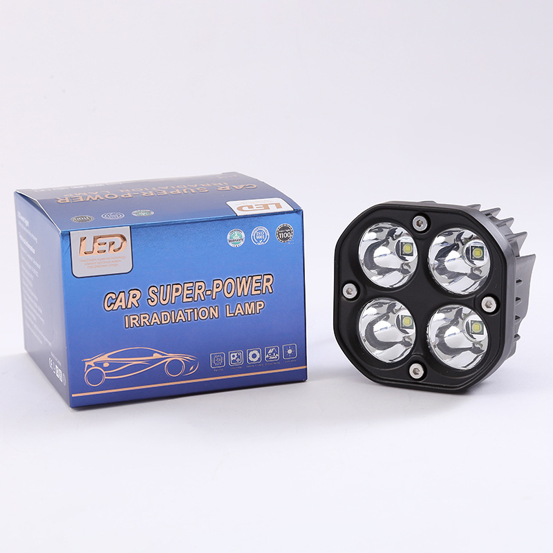 Cross-Border Car Led Small Square Light 3 Inches 40W Multiple Spotlights Outdoor Off-Road Vehicle Motorcycle Spotlights Specification drawing