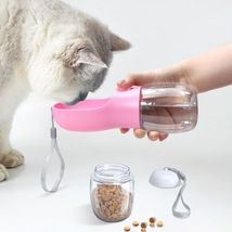  宠物用品批发猫狗户外便携水杯二合一活性炭过滤饮水喂粮宠物水杯
