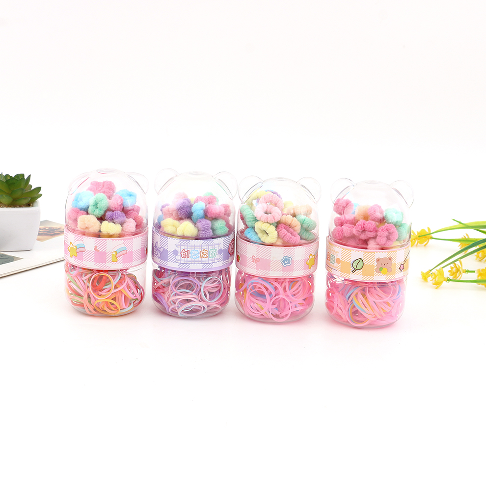 Children's hair tie leather band for girls and babies is elastic and won't damage their hair. Towel tie hair band for infants and toddlers is cute and durable. Double-layer disposable leather band