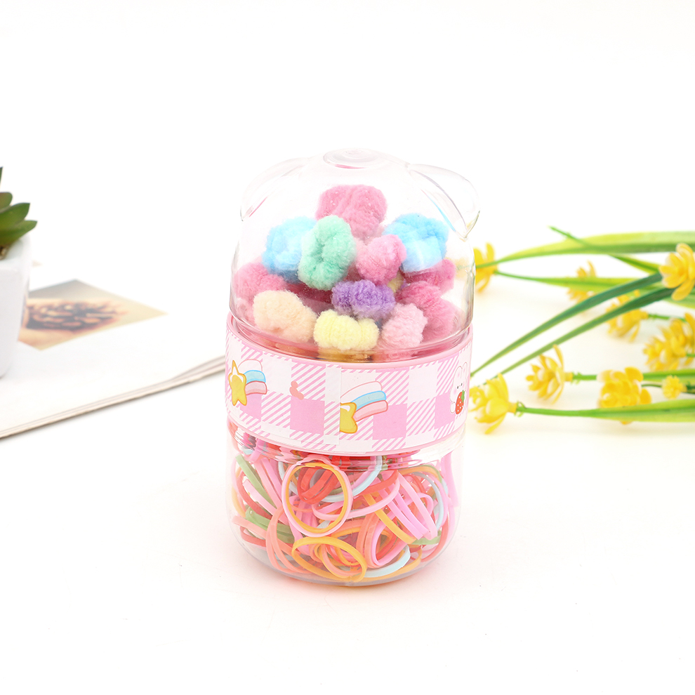 Children's hair tie leather band for girls and babies is elastic and won't damage their hair. Towel tie hair band for infants and toddlers is cute and durable. Double-layer disposable leather band details Picture