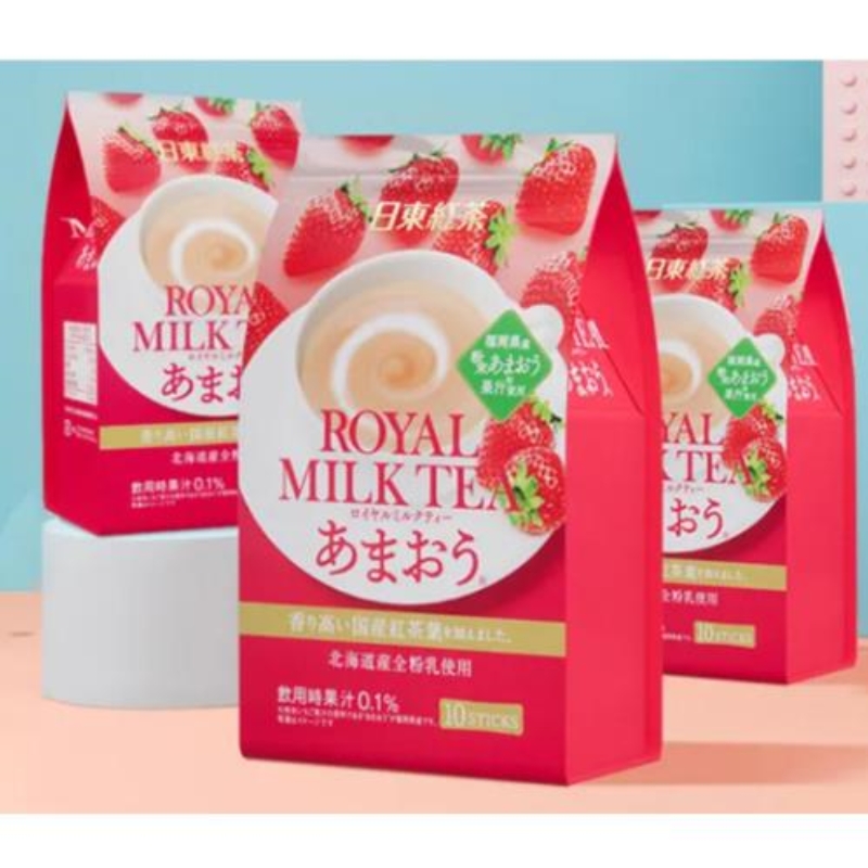 日本进口 日东红茶经典奶茶95g 白桃味 抹茶味奶茶