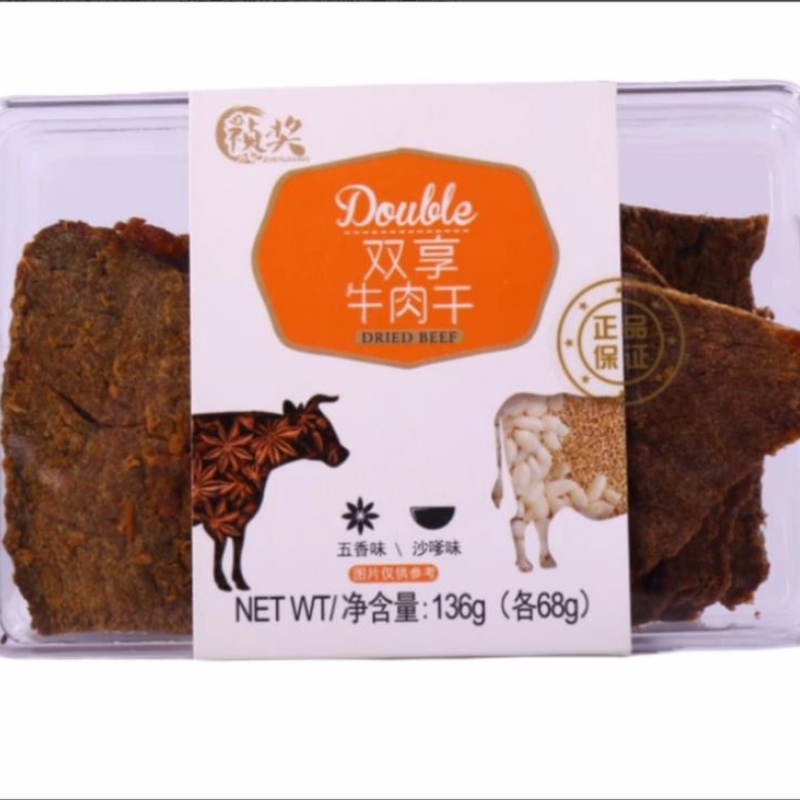 下酒菜/小吃肉/牛肉干/136g/开盖即食/休闲零食/美食产品图