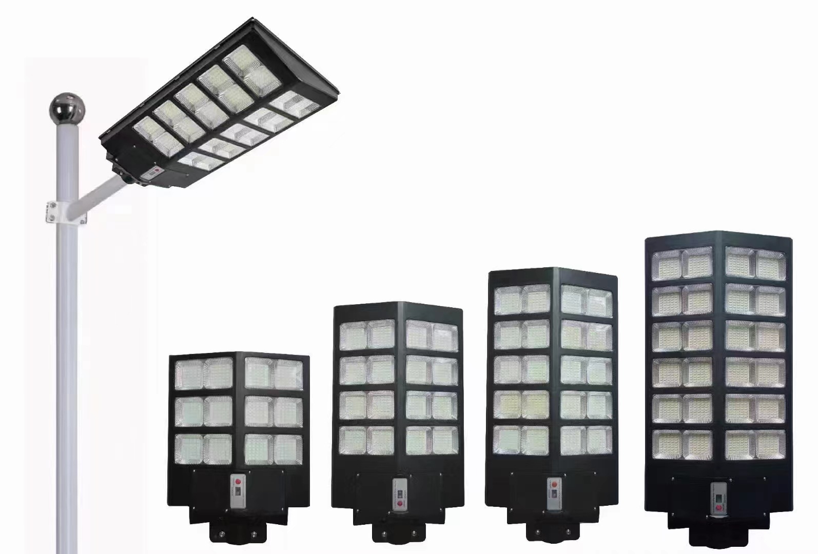 Solar energy-saving wireless street lamp: Smart energy-saving eye-protecting wireless charging solar street lamp