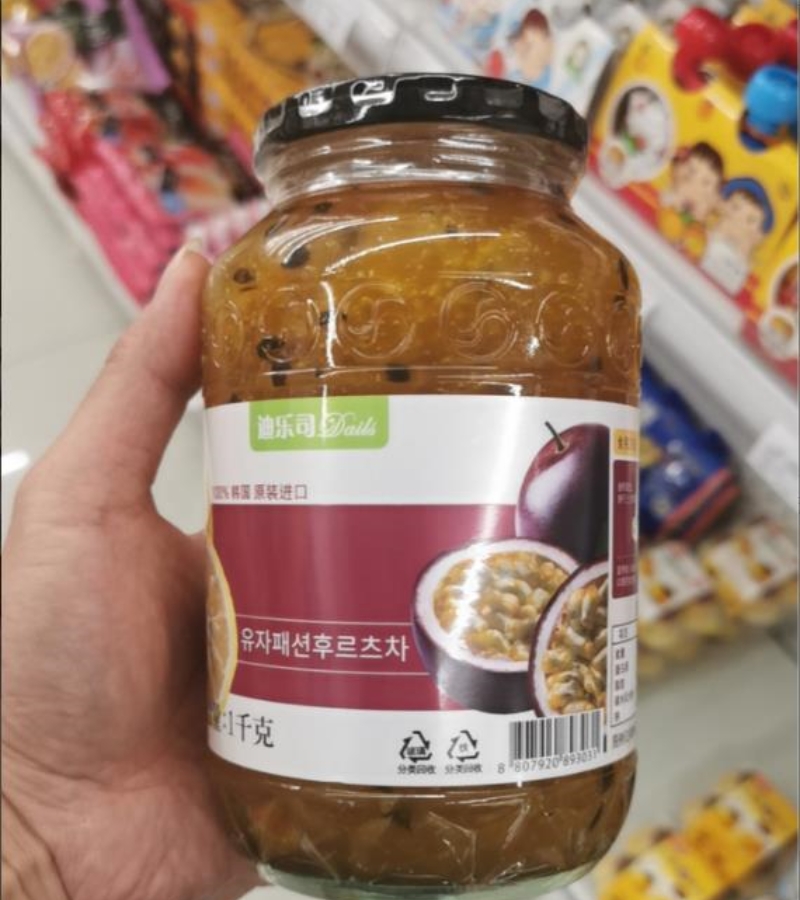 韩国进口冲泡零食草绿园百香果柚子味冲调饮料1KG