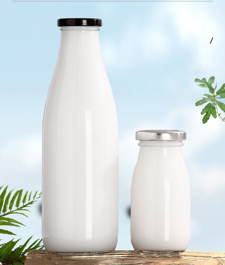 Fabricante al por mayor en stock botella de leche con boca de seda botella de leche fresca botella de yogur botella de bebida botella de vidrio vacío transparente Application Scenario