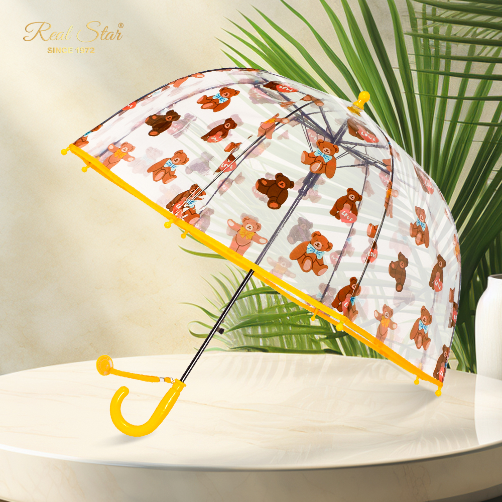 RST030A Little Bear Children's Umbrella, plastic transparent umbrella, Baby umbrella, Children's Long Umbrella, Small umbrella wholesale Specification image