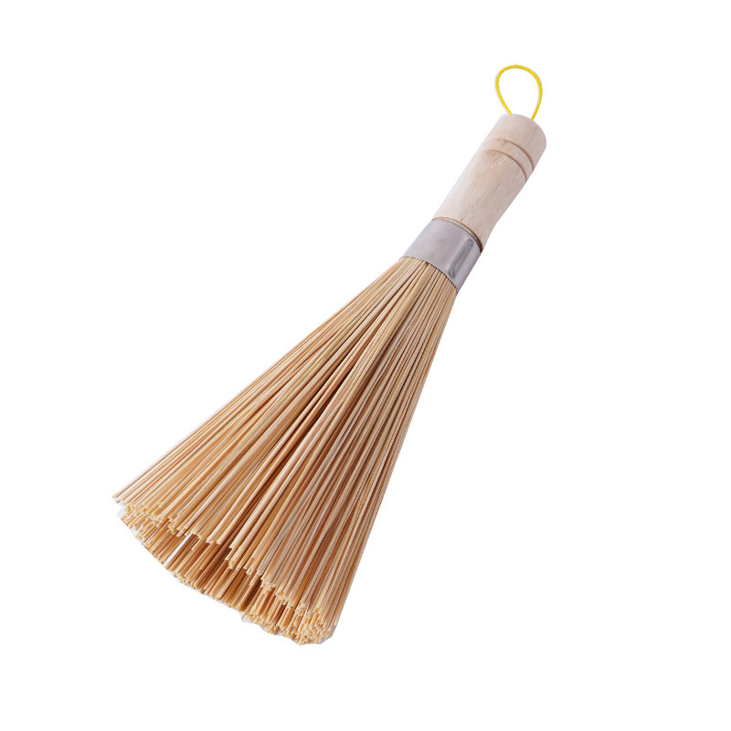Jiehao Bamboo Wood Long Handle Washing Dishes Washing Pot Brush Commercial Kitchen Cleaning Pot Brush Hotel Hotel Diagonal Bamboo Pot Brush Old Cooking Broom Application Scenario