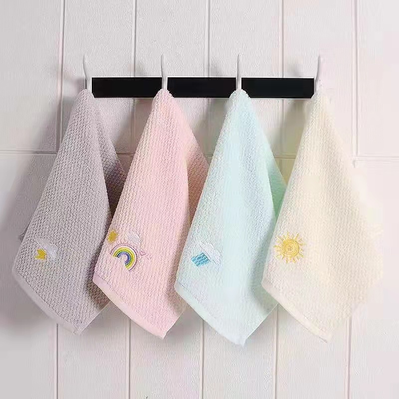 Xiqiu towel: Pure cotton weather embroidered children's towel details Picture