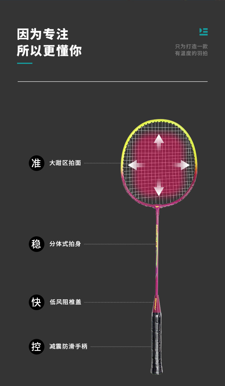 正品胜派LH-8118铁分体羽拍铁合金双拍两支混装铁合金双拍两支装双人训练健身羽毛球拍成人日常训练羽毛球拍详情4