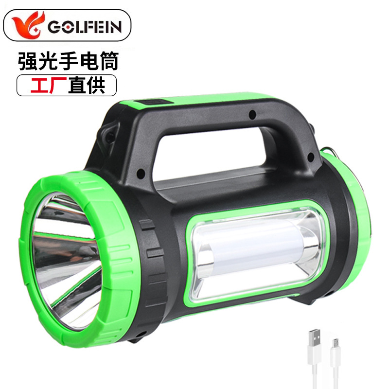 Solar Flashlight Strong Rechargeable Outdoor Super Bright Emergency Hand Light Household Multi-Functional Fishing Light Specification drawing