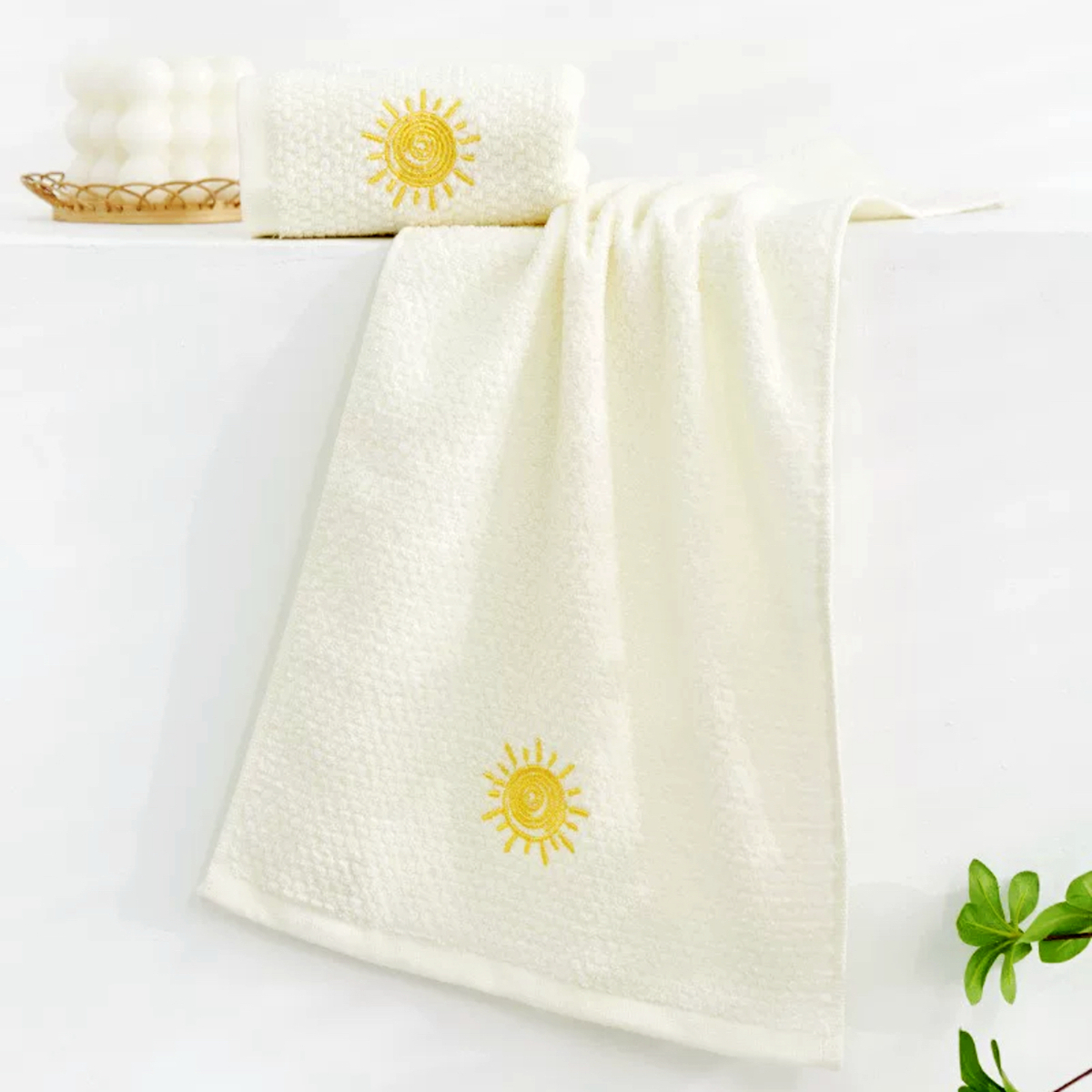 Xiqiu towel: Pure cotton weather embroidered children's towel Item Picture