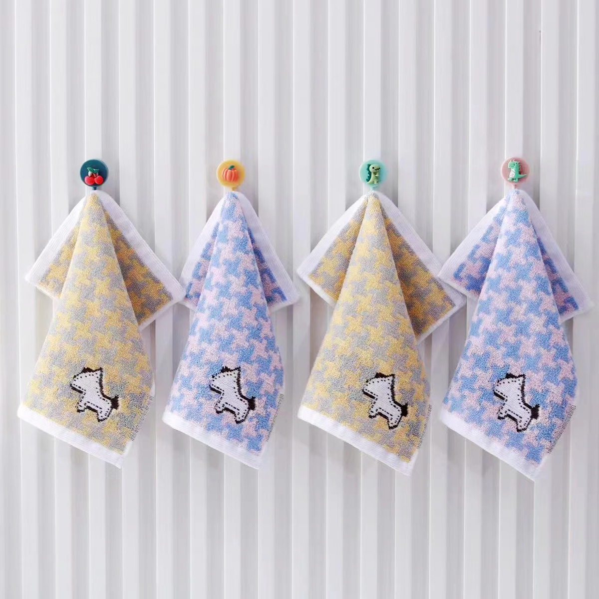 玺球毛巾纯棉独角兽方巾25*25