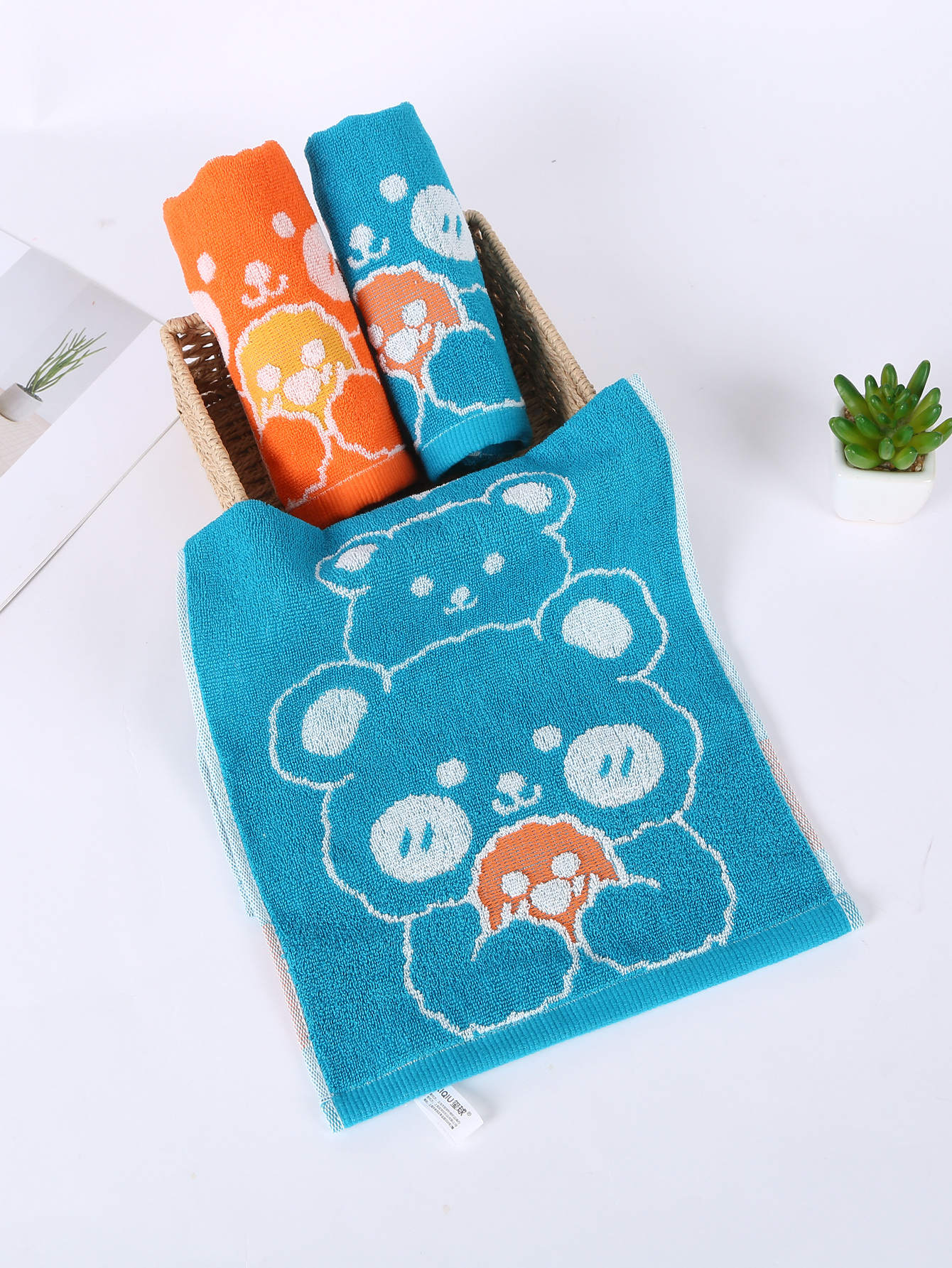 Xiqiu Children's Towel Three Bears Pure Cotton children's Towel Specification image