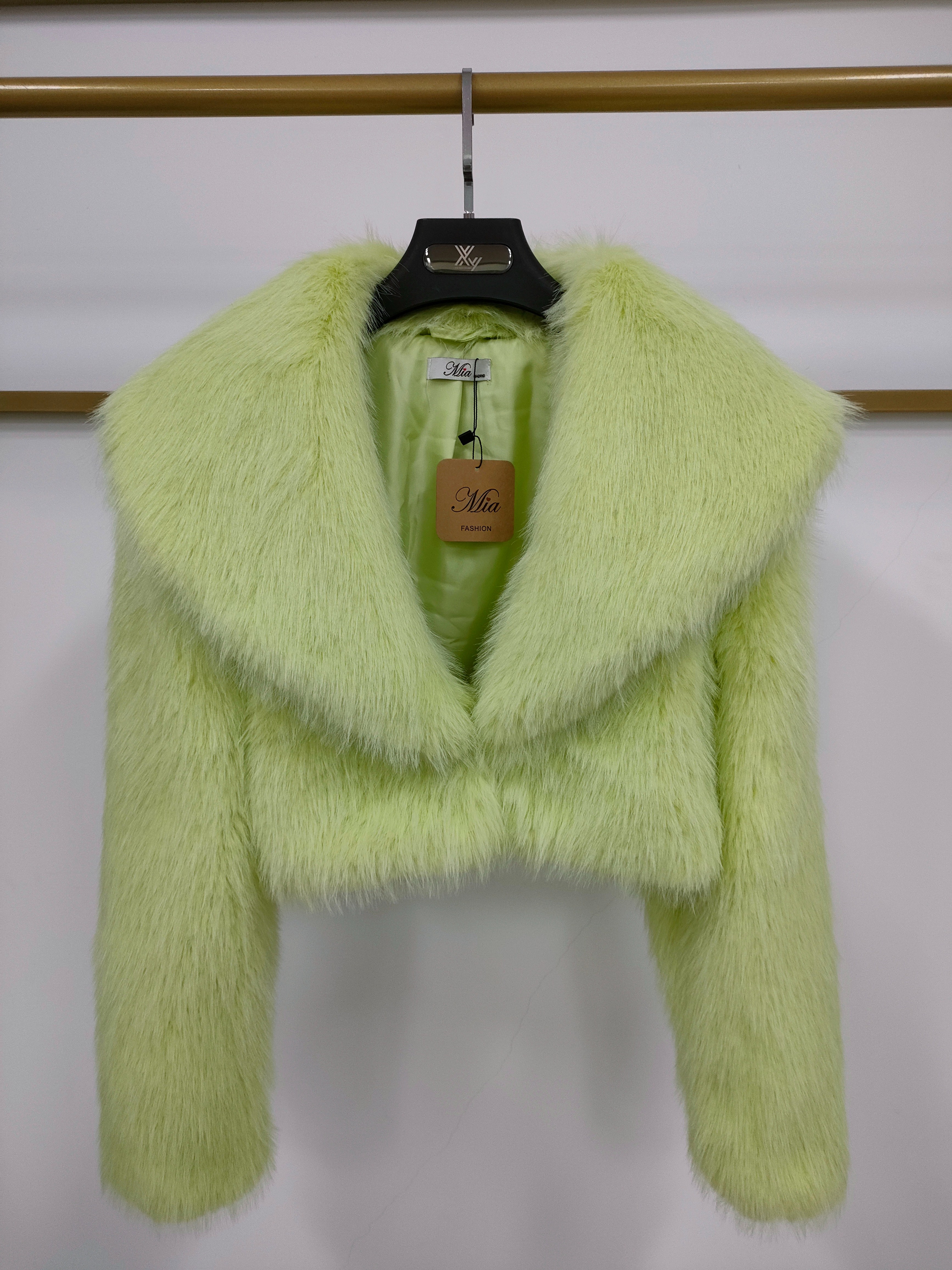 2023 New Imitation Fox Hair Fashion Short Suit Collar Fur Coat Design Hot Winter Specification drawing