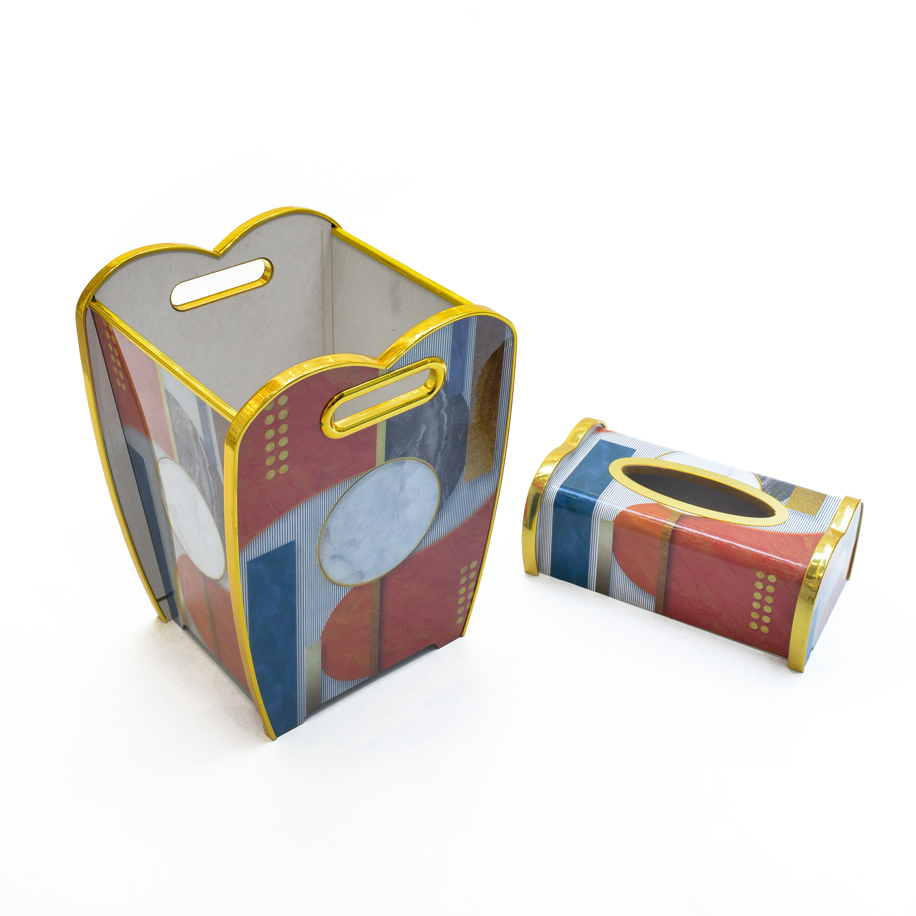 Acrylic Arab-Turkish painted marble-patterned garbage box and tissue box 005 (Subject to negotiation upon arrival at the store)