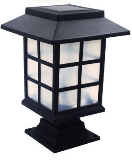 Solar column head lamp