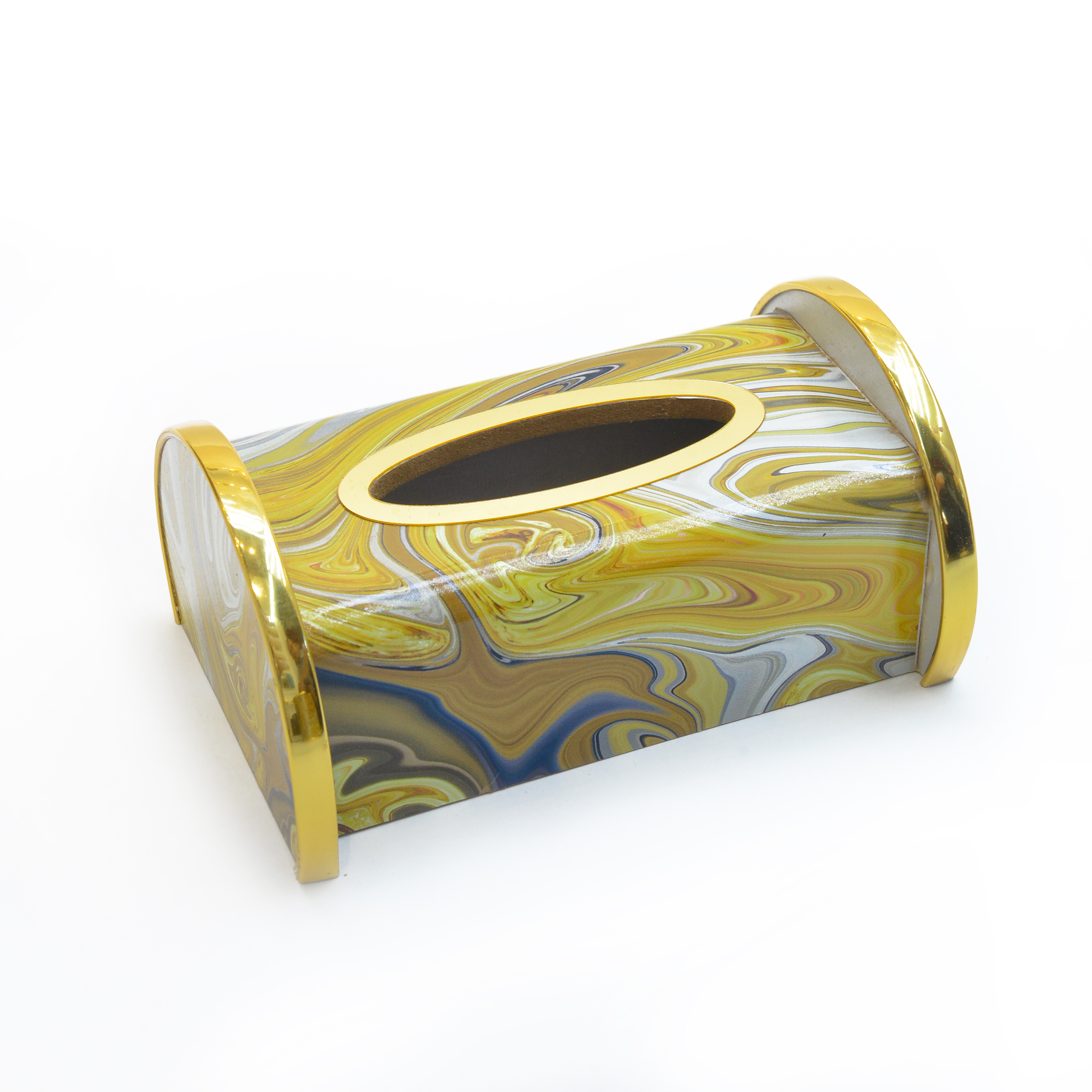 Acrylic Arab-Turkish painted marble pattern hollowed-out garbage and tissue box 005 (to be discussed in person at the store) Specification image