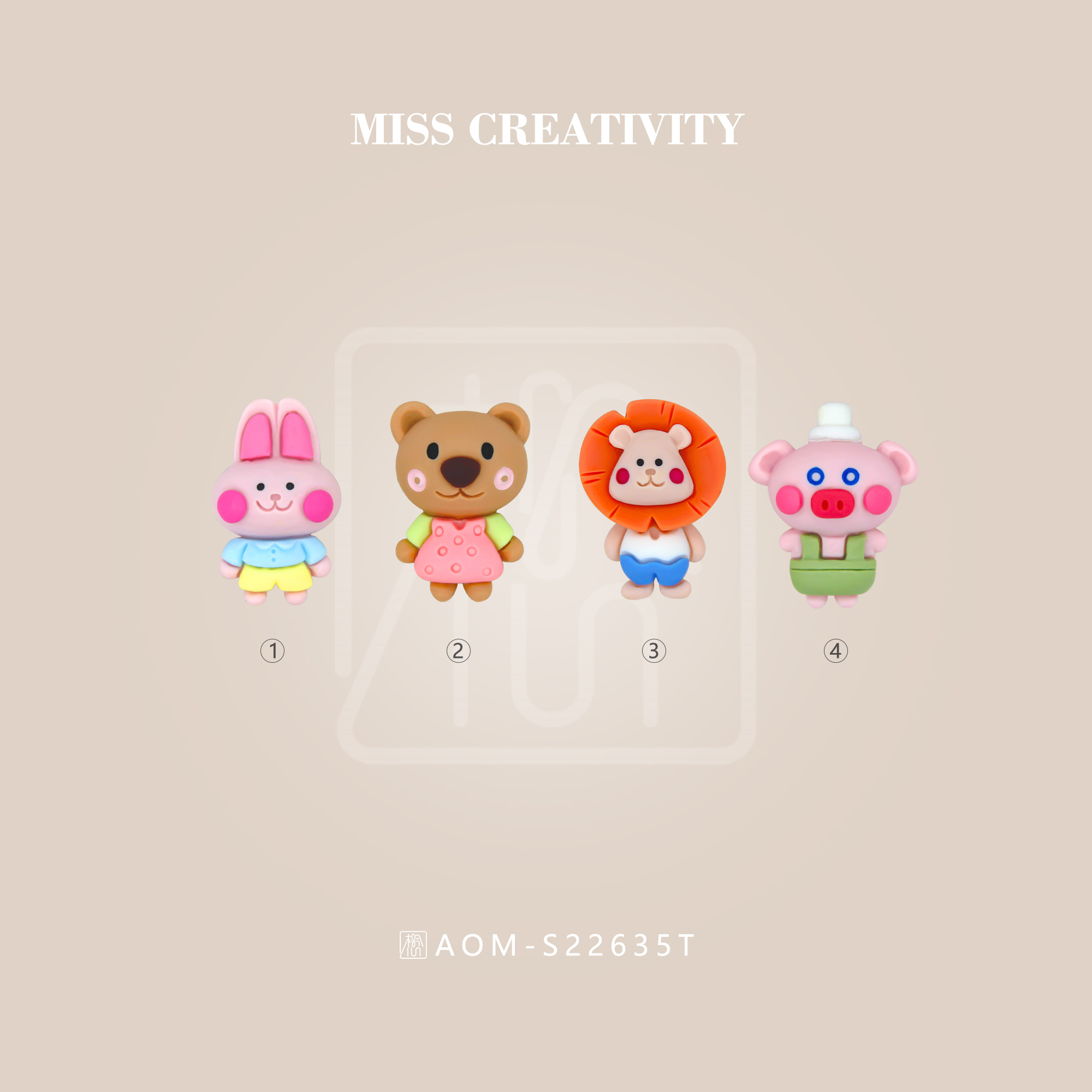 DIY Cute Ring Accessories Children's Hair accessories Cartoon accessories Miss Resin Accessories 22635