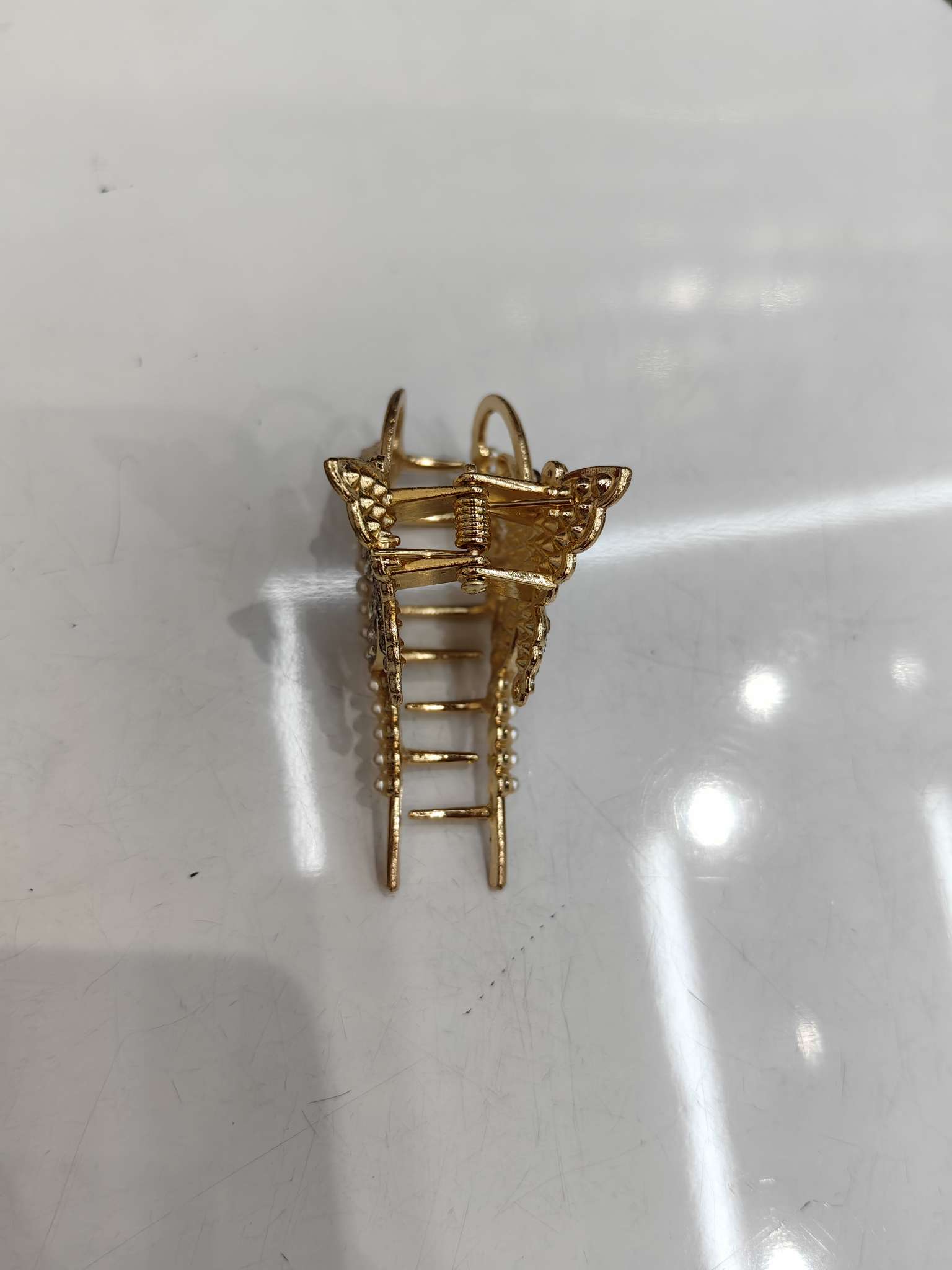 合金/合金发夹/大方合金发夹白底实物图