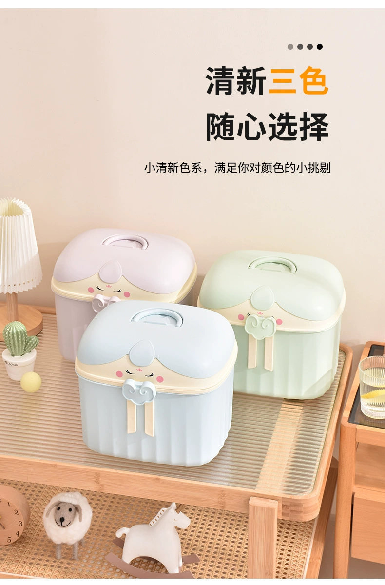 S81-01.SF313 Large cartoon storage box, children's toy organizing box, sundries storage box, household medicine box detail image 3