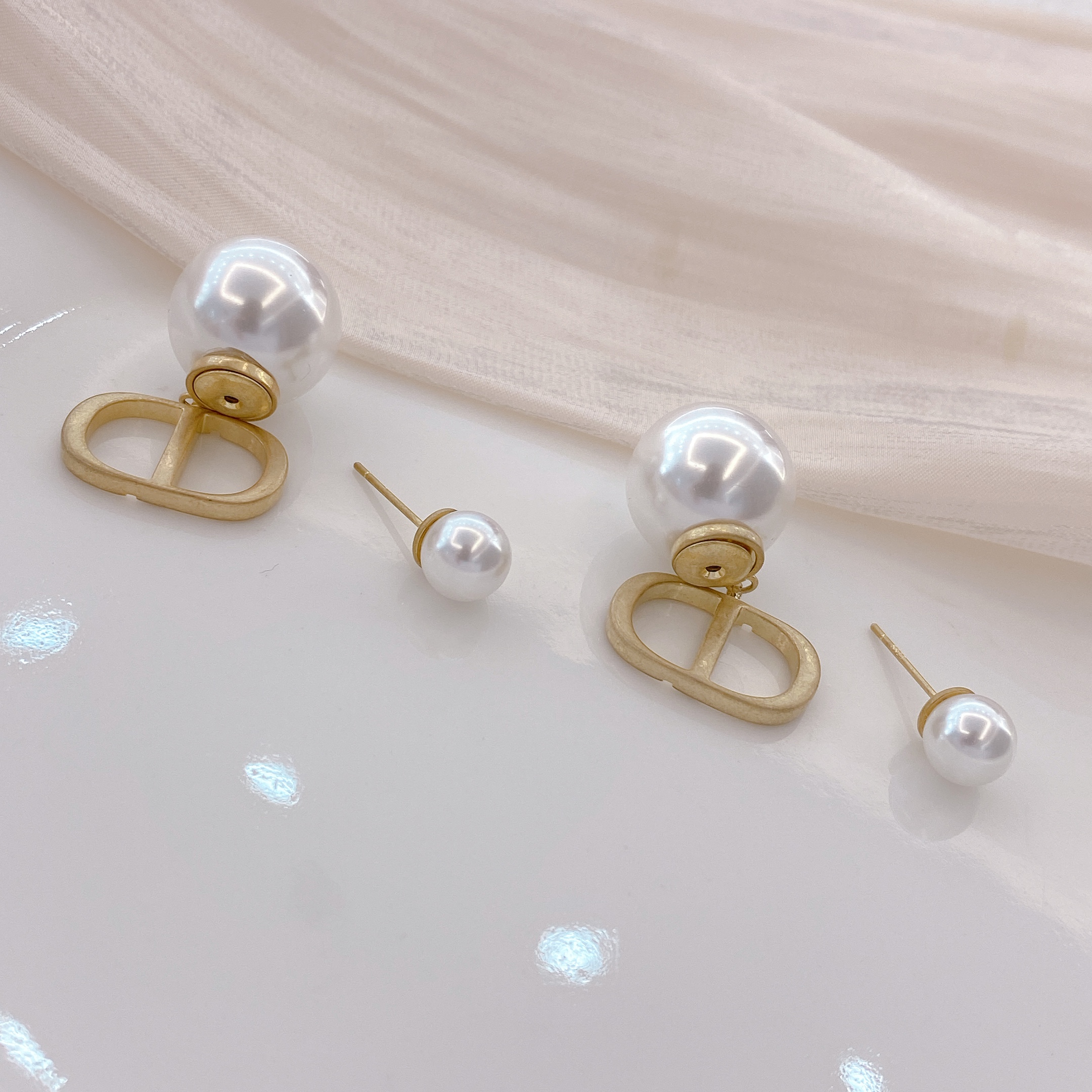 复古法式白底实物图